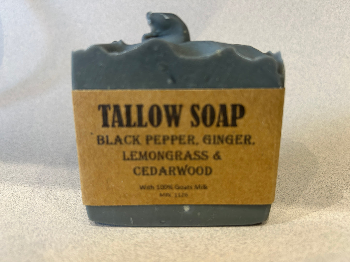 Tallow Soap. Black Pepper, Ginger, Lemon Grass, Cedarwood. 100% Goats Milk