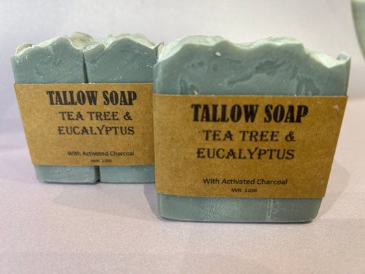 TEA TREE & EUCALYPTUS. WITH ACTIVATED CHARCOAL. 120G